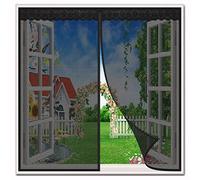 Zanzariera per Finestra Magnetica,90x120cm(WxH) Nero-b,Autoadesiva Traspirante Insect Screen Finestra Zanzariera Finestra,Magnetica Rete Anti Zanzare Chiusura Automatica,Facile Montaggio