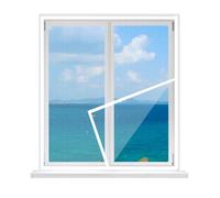 Zanzariera Per Finestre, 70x120cm Facile Installazione Adesiva, Zanzariera Per Finestre Scorrevoli, Chiusura In Nastro magico Su Tutto Il Telaio, Per Finestre Balcone, Bianco