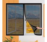Zanzariera per Finestre con Calamita 147 x 200 cm Tenda a Mosca Magnetica Conveniente per Bambini e Animali Domestici Non Ho Più Fastidiosi Insetti in Casa, Nero