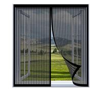Zanzariera per Finestre con Magic Click 50 x 135 cm Anti Insetti Mosche Zanzare Chiusura Automatica a Calamite per Finestre di Diverse Dimensioni, Nero