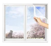 Zanzariera per finestre, zanzariera autoadesiva 120x120cm con nastri, zanzariera trasparente può essere e adattarsi senza perforare
