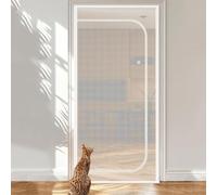Zanzariera per Gatti, Rete con Cerniera Ispessita per Balcone,Cancello di Sicurezza per Gatti, Previene la Fuga Degli Animali Domestici,per Soggiorno, Camera da Letto, Cucina, Terrazza(85 x 195 cm)