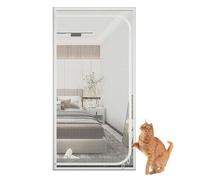 Zanzariera per Gatti, Rete con Cerniera Ispessita per Balcone,Cancello di Sicurezza per Gatti, Previene la Fuga Degli Animali Domestici,per Soggiorno, Camera da Letto, Cucina, Terrazza(85 x 210 cm)