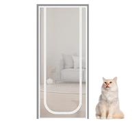 Zanzariera per gatti | Zanzariera anti-fuga con chiusura lampo - Griglia anti-graffio che mantiene gli animali all'interno per porte d'ingresso, camera da letto, cucina, camera da letto