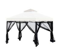 Zanzariera per Gazebo | 4 Pezzi Copertura a Rete Ventilata per Gazebo | Copertura Ombreggiante 3x3m Antizanzare UV-Resistente per Giardino Terrazzo