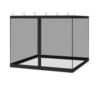 Zanzariera per Gazebo - 4 Pezzi Zanzariere a Rete Per Gazebo,3x3M Maglia Ombreggiante con Protezione Solare, Anti-Zanzare per Giardino, Prato e Attività Esterni
