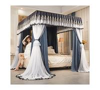 Zanzariera per Letto a Baldacchino per Letto Matrimoniale, Baldacchino per Letto Antipolvere - Guide in Acciaio Inossidabile, Tenda per Letto Decorativa Romantica per Camera da Letto (Size :