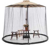 Zanzariera Per Ombrellone Da Giardino Rete Per Ombrellone Da Patio Rete Per Ombrellone Da Esterno Zanzariera Rotonda Per Ombrellone Da Patio Per Giardino,Patio,Terrazza,Balcone Black,300*230cm
