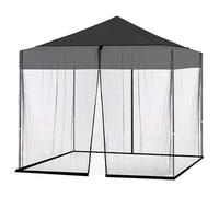 Zanzariera per ombrelloni - Rete universale in poliestere con porta a cerniera e corda regolabile per tavoli da patio esterno