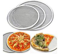 Zanzariera per pizza e vassoio per pasta con rete non in alluminio per una distribuzione uniforme del calore e materiale in rete di alluminio di lunga durata (35,6 cm)