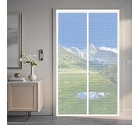 Zanzariera per Porta 77 x 215 cm Anti Zanzare Insetti Zanzariera Porta Magnetica per Finestra, Bianco