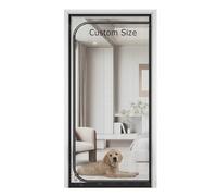 Zanzariera per porta, a prova di animali domestici, con cerniera, impedisce a cani e gatti di correre fuori di casa, tenda anti-zanzare per soggiorno, camera da letto (larghezza x altezza: 90 x 200 cm