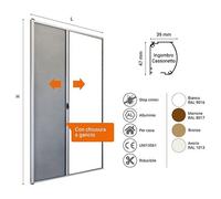 Zanzariera Per Porta A Rullo Apertura Orizzontale 150x250 Riducibile Sangiorgio