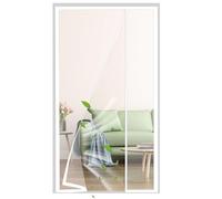 Zanzariera per porta balcone con magnete 150x235cm Zanzariera antipolvere con apertura laterale centrale senza forare Bianco