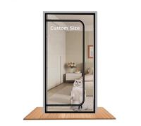 Zanzariera per porta di gatti, dimensioni personalizzate, a prova di animali domestici, con cerniera, rete antigraffio per finestra, balcone, soggiorno e camera da letto (larghezza x altezza: 80 x 200
