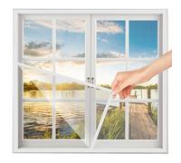 Zanzariera Per Porta Finestra Camere da letto 105x120cm Bianco Zanzariera Finestre Zanzariera Fissa Finestra Zanzariera a Tenda Con Passante Per Bastone