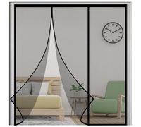 Zanzariera per porta magnetica 220x210cm Artigli di gatto sicuri, Tenda anti-mosche in rete antizanzare con magnete, Zanzariere per porta magnetica, Rete anti-insetti Nero