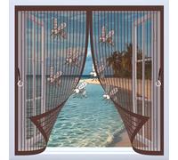 Zanzariera per Porte 35 x 65 cm Rete Fine, Materiale Durevole Calamite Tende Anti Zanzare Insetti Dimensioni Personalizzate per Soggiorno, Camera da Letto e Ingresso, Marrone