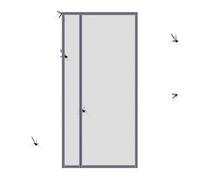 Zanzariera per porte | Apertura laterale permeabile all'aria - Rete autosigillante con suola resistente - Per uso esterno Terrazza Balcone Ingresso Portico Appartamento