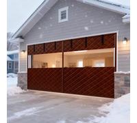 Zanzariera per porte d'ingresso, Kit isolante for porta del garage multicolore, dimensioni multiple(Browns,W229xH259cm)