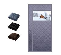 Zanzariera per porte d'ingresso, Tenda magnetica for porta con isolamento termico, finestra trasparente, multicolore, dimensioni multiple(Gray,145x255cm)