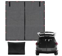 Zanzariera per Portellone Posteriore, 174x150cm Automobile Zanzariera Magnetica in Rete Nera, Zanzariera per Bagagliaio de Auto, con Chiusura Lampo, per Tetto Camper, Roulotte, Camper Van Camping