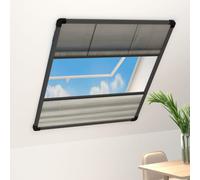 vidaXL Zanzariera Plissettata Finestra Alluminio 80x100 cm con Tendina