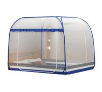 Zanzariera Pop-up Tenda Estiva per Letto Pieghevole Zanzariera Portatile Installazione Senza Installazione Tende da Sogno Tenda per Dormire per Letti Singoli o King Size,Blue1,200x220cm