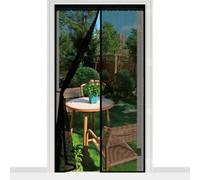 Zanzariera Porta 120 x 189 cm Chiusura Automatica a Calamite, Monta Facilmente, Non Serve Forare, Vostra Dalle Zanzare, Tenda Zanzariera con Magneti per Balconi, Nero