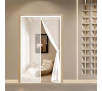 Zanzariera Porta 47 x 237 cm Facile da Installare, Non È Necessario Praticare Fori, Chiusura Automatica con Magneti, Traspirante Mosche Finestra Porte Chiusura per Balconi, Bianco