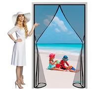 Zanzariera Porta 65x220cm Nero Traspirante Magnetico Chiusura Automatica Zanzariera Porta Facile da Installare,mani libere Dimensioni Personalizzate