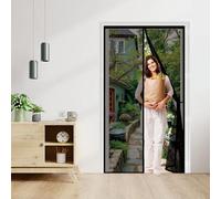 Zanzariera Porta Finestra 101 x 224 cm Chiusura Automatica a Calamite, Monta Facilmente, Non Serve Forare, Vostra Dalle Zanzare Rete Fine Zanzariera Magnetica per Cortile, Nero