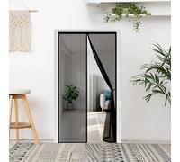Zanzariera Porta Finestra 120 x 185 cm Chiusura Automatica a Calamite, Monta Facilmente, Non Serve Forare, Vostra Dalle Zanzare Laterale Tenda di Mosca Tenda per Cortile, Nero