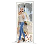 Zanzariera Porta Finestra 130x210, JOY2SEE Zanzariera Magnetica Bianco, Proteggere la Famiglia