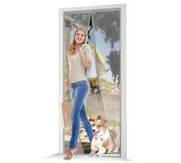 Zanzariera Porta Finestra 150x160, JOY2SEE Zanzariera Magnetica Grigio, Proteggere la Famiglia