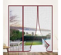 Zanzariera Porta Finestra 180x250cm, Zanzariera Magnetica in Vetroresina, Doppia Apertura Laterale Tenda Zanzariere Magnetiche per Porte Finestre Scorrevole Balcone (marrone)