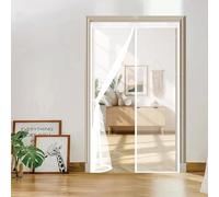 Zanzariera Porta Finestra 80 x 180 cm Chiusura Automatica a Calamite, Monta Facilmente, Non Serve Forare, Vostra Dalle Zanzare, Zanzariera Magnetica Porta per Cortile, Bianco