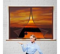 Zanzariera Porta Finestra Magnetica 114 x 124 cm Resistente Alle Intemperie Rete Facile Montaggio Zanzariera Magnetica Porte Zanzariera Porta Finestra, Marrone