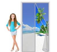 Zanzariera Porta Finestra Magnetica 275x250cm Chiusura Automatica Tenda di Protezione dagli Insetti per Porte del Balcone del Soggiorno Facile da Montare Senza Forare Grigio