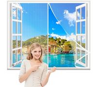 Zanzariera Porta Finestra Magnetica 55x85cm Bianco Zanzariera Porta Tenda Chiusura Automatica per Porta Finestra Balcone Soggiorno Facile Montaggio
