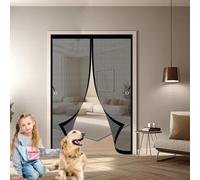 Zanzariera Porta Magnetica 110 x 170 cm, Magnetica, Chiusura Automatica, Senza Foratura, Rete Fine, Zanzariera per Finestre per Porte, Varie Taglie, Nero