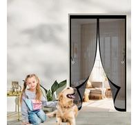 Zanzariera Porta Magnetica 138 x 210 cm, Magnetica, Chiusura Automatica, Senza Foratura, Rete Fine, Zanzariera per Porta per Porte, Varie Taglie, Nero