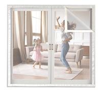 Zanzariera Porta Piccola 110x160cm Bianco Tende Zanzariere per Esterno Zanzariera Fissa Finestra Zanzariera Fissa Con Telaio