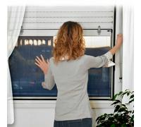 Zanzariera sale e scende con tapparella - bianca 100x160 rete plisse'