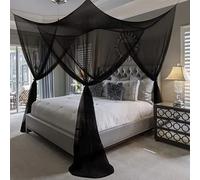 Zanzariera sexy Palazzo a quattro porte King/Queen Doppio formato Casa Letto singolo Prevenire insetti Rete a baldacchino bianco con grazia quadrata all'aperto