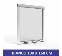 ZANZARIERA SKERMOLINE A RULLO RIDUCIBILE ARIES 100X160 CM BIANCO VERTICALE 07174