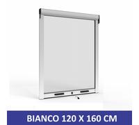 ZANZARIERA SKERMOLINE A RULLO RIDUCIBILE ARIES 120X160 CM BIANCO VERTICALE 07176