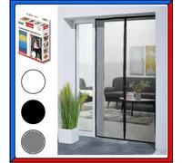 Zanzariera Tenda Magnetica 140x240 cm Bianca Nera Anti Insetti per Porte Balconi