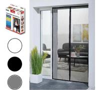 Zanzariera Tenda Magnetica 140x240 cm Bianca Nera Anti Insetti per Porte Balconi