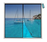 Zanzariera Tenda Magnetica 65x130cm Nero Finestra in Fibra di Vetro Chiusura Automatica Tenda Porta Magnetica Punch Gratuito per Casa Ufficio Facile Da Installare